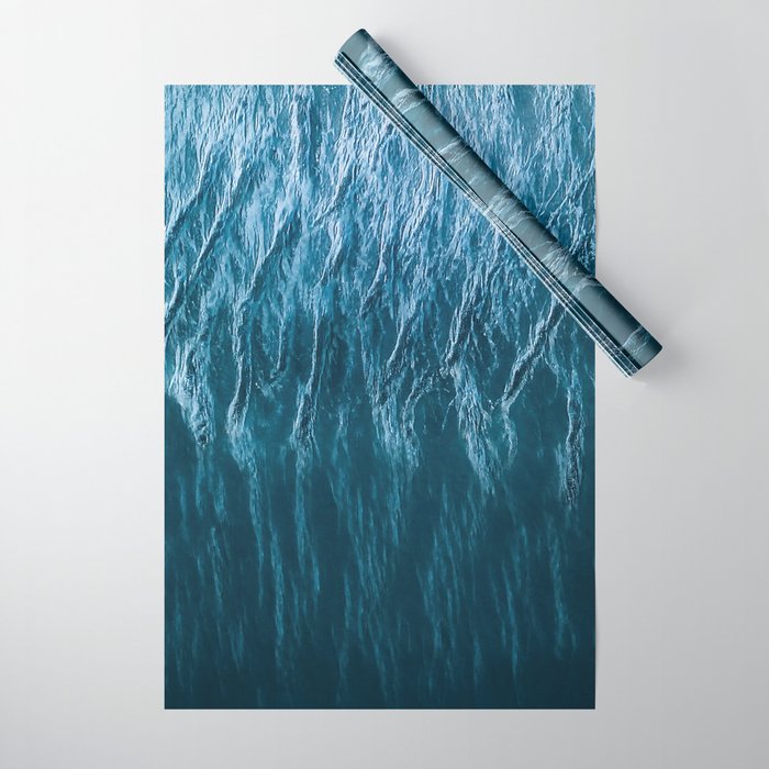 Minimalist Wave Patterns â Oceanscape Photography Wrapping Paper Gallery Image 1