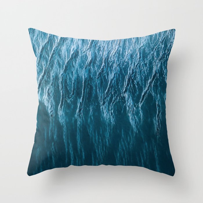 Minimalist Wave Patterns â Oceanscape Photography Throw Pillow Gallery Image 6