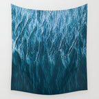 Minimalist Wave Patterns â Oceanscape Photography Wall Tapestry Gallery Image 4