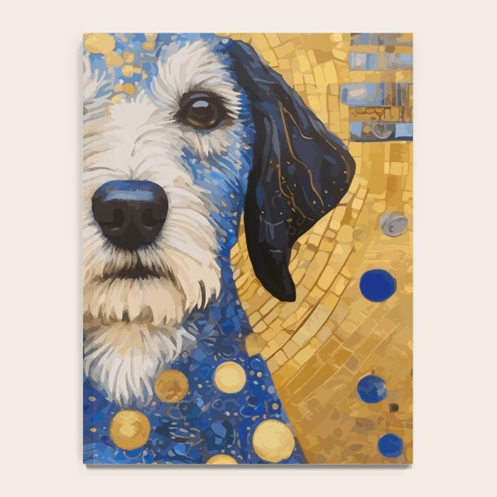Gustav Klimt Style Dog with Blue and Gold Costume Notebook Gallery Image 4