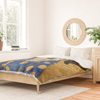 Gustav Klimt Style Dog with Blue and Gold Costume Duvet Cover Gallery Image 2