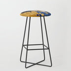 Gustav Klimt Style Dog with Blue and Gold Costume Stool Gallery Image 1
