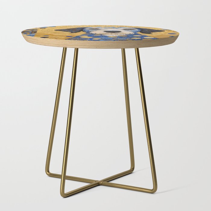 Gustav Klimt Style Dog with Blue and Gold Costume Side Table Gallery Image 1