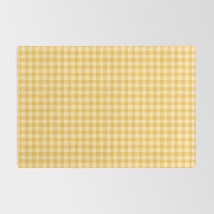 Gingham Plaid Pattern - Sunshine Yellow Rug Gallery Image 2