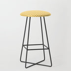 Gingham Plaid Pattern - Sunshine Yellow Stool Gallery Image 1