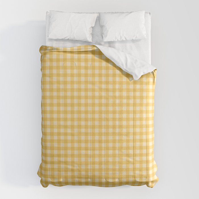 Gingham Plaid Pattern - Sunshine Yellow Comforter Gallery Image 6