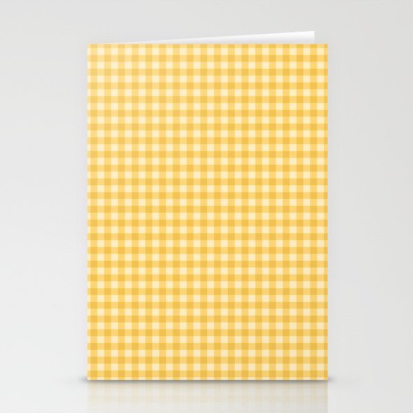 Gingham Plaid Pattern - Sunshine Yellow Stationery Card Gallery Image 2