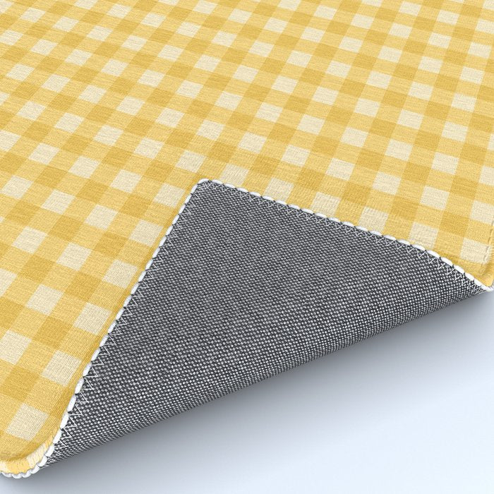 Gingham Plaid Pattern - Sunshine Yellow Rug Gallery Image 4