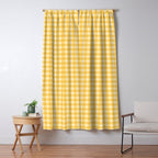 Gingham Plaid Pattern - Sunshine Yellow Window Curtain Gallery Image 5