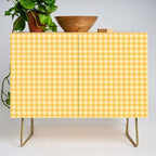 Gingham Plaid Pattern - Sunshine Yellow Credenza Gallery Image 1