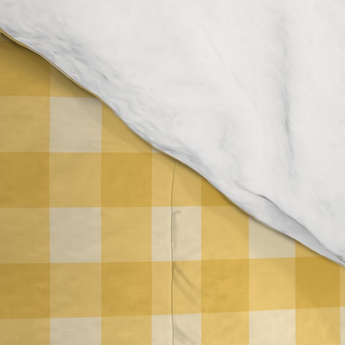 Gingham Plaid Pattern - Sunshine Yellow Comforter Gallery Image 4