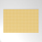 Gingham Plaid Pattern - Sunshine Yellow Welcome Mat Gallery Image 1