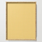 Gingham Plaid Pattern - Sunshine Yellow Serving Tray Gallery Image 1