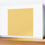 Gingham Plaid Pattern - Sunshine Yellow Wall Mural Gallery Image 2