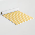 Gingham Plaid Pattern - Sunshine Yellow Yoga Mat Gallery Image 2
