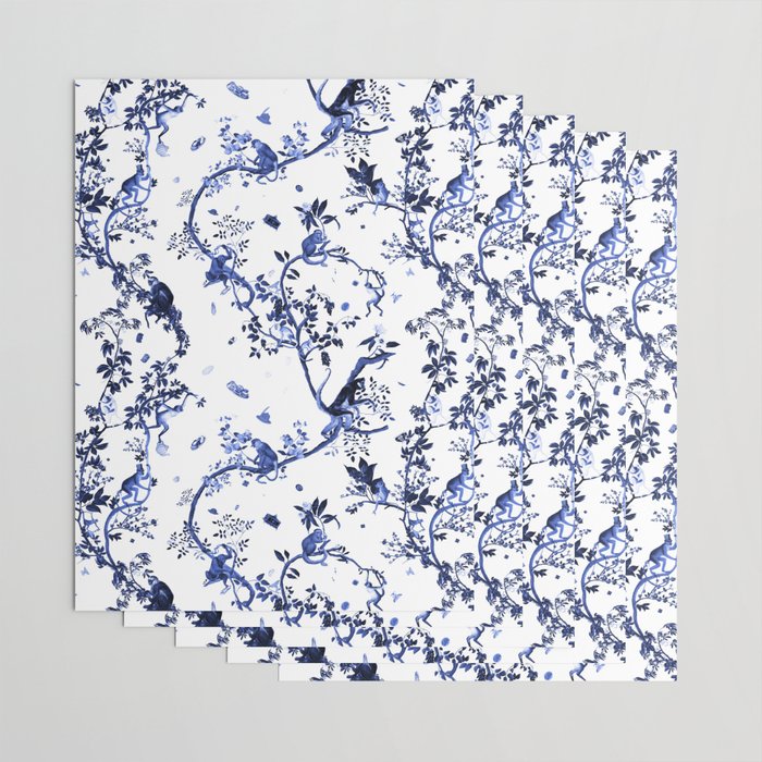 Monkey World Jouy Wrapping Paper Gallery Image 3