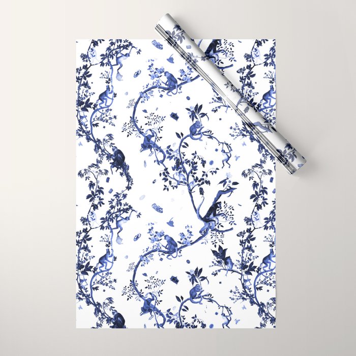 Monkey World Jouy Wrapping Paper Gallery Image 1