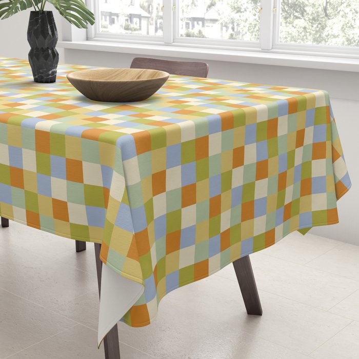 Bold Retro Checks Pattern - Small XXXVI Tablecloth Gallery Image 3
