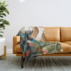Abstract Tropical Art 16 Throw Blanket Gallery Image 1