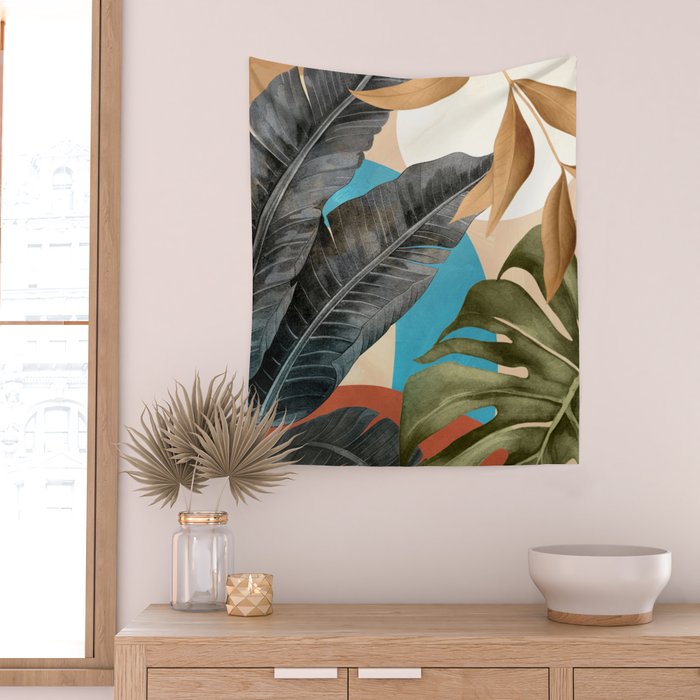 Abstract Tropical Art 16 Wall Tapestry Gallery Image 2
