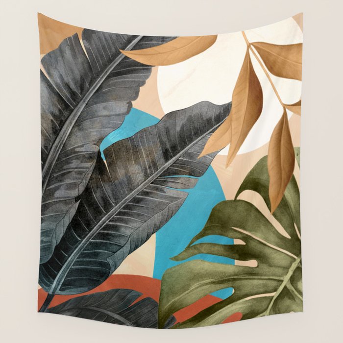 Abstract Tropical Art 16 Wall Tapestry Gallery Image 4