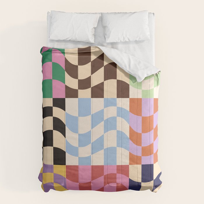 Colorful Checker Patchwork Comforter Gallery Image 6