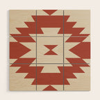 Southwestern Minimalism - Red Neutral Beige Wood Wall Art Gallery Image 1