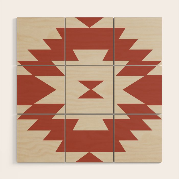 Southwestern Minimalism - Red Neutral Beige Wood Wall Art Gallery Image 1