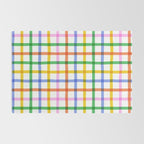 Colorful plaid line grid pattern Rug Gallery Image 2