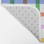 Colorful plaid line grid pattern Bath Mat Gallery Image 2