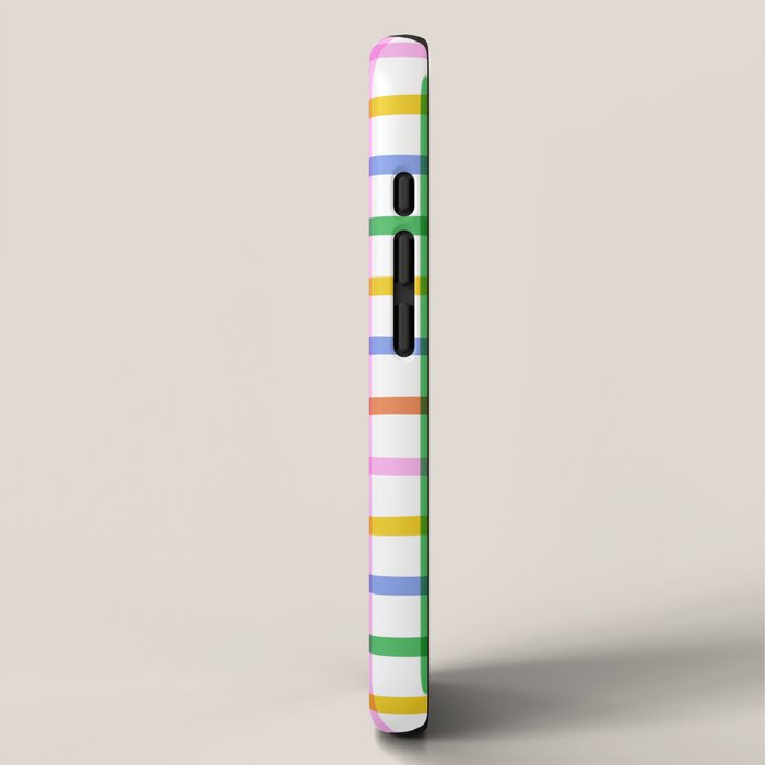 Colorful plaid line grid pattern iPhone Case Gallery Image 2