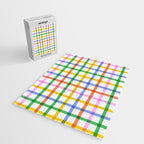 Colorful plaid line grid pattern Jigsaw Puzzle Gallery Image 2