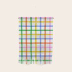 Colorful plaid line grid pattern Wall Hanging Gallery Image 1