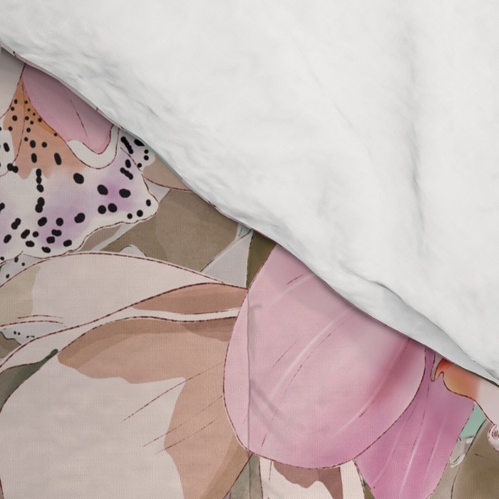 Lush Pink Tropical Flowers I Comforter Gallery Image 4