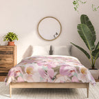 Lush Pink Tropical Flowers I Comforter Gallery Image 3