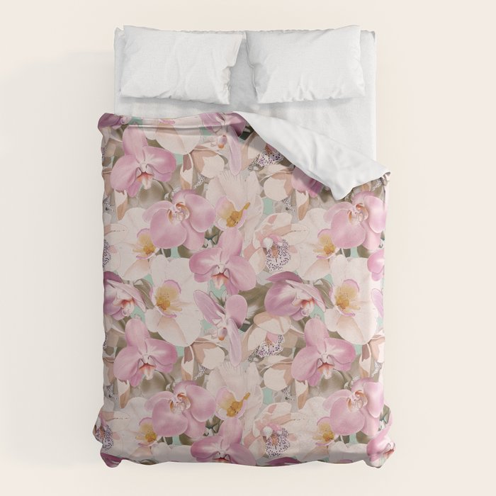 Lush Pink Tropical Flowers I Duvet Cover Gallery Image 6