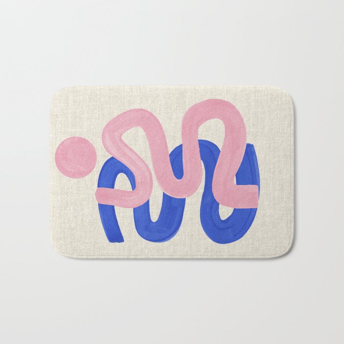 Pink Wiggle Embrace Bath Mat Gallery Image 1