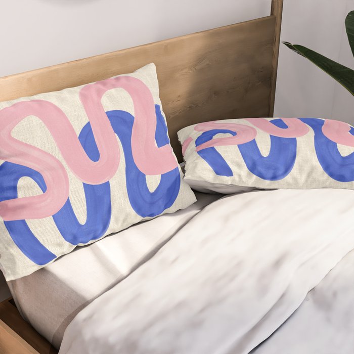 Pink Wiggle Embrace Pillow Sham Gallery Image 2