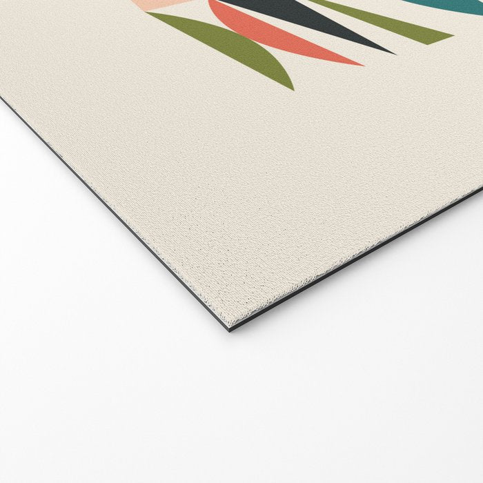 Mid Century Modern Abstract Colorful Shapes Funky Cool Minimalist Pattern Welcome Mat Gallery Image 2