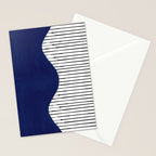 Lines and Wave (Blue) Stationery Card Gallery Image 2