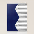 Lines and Wave (Blue) Stationery Card Gallery Image 2