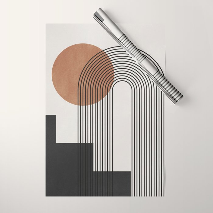 Mid Century Abstract Geometric 5 Wrapping Paper Gallery Image 1