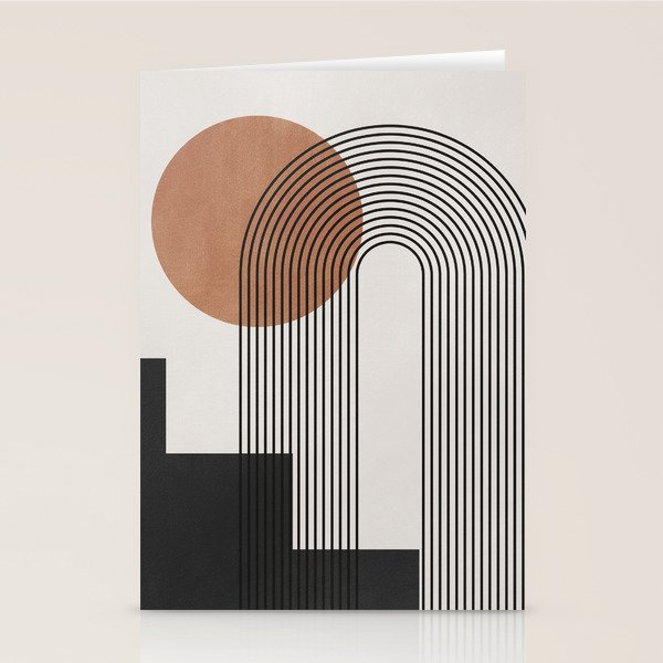 Mid Century Abstract Geometric 5 Stationery Card Gallery Image 2