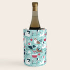 Veterinary medicine, happy and healthy friends // aqua background Wine Chiller Gallery Image 1