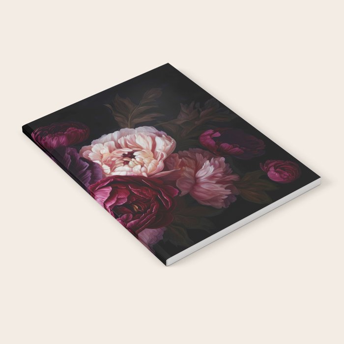 Nostalgic Lush Baroque Night Flowers Notebook Gallery Image 2