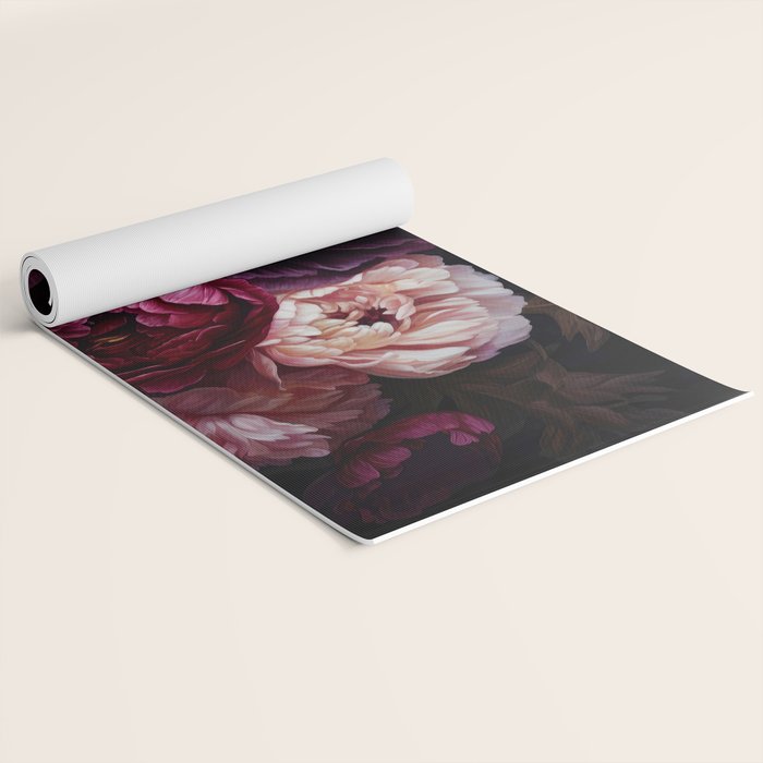 Nostalgic Lush Baroque Night Flowers Yoga Mat Gallery Image 2