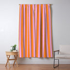 Colorful Eclectic Watercolor Paper Stripes Vertical Pattern Pink Orange Brown Cream Window Curtain Gallery Image 5