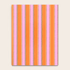 Colorful Eclectic Watercolor Paper Stripes Vertical Pattern Pink Orange Brown Cream Notebook Gallery Image 4