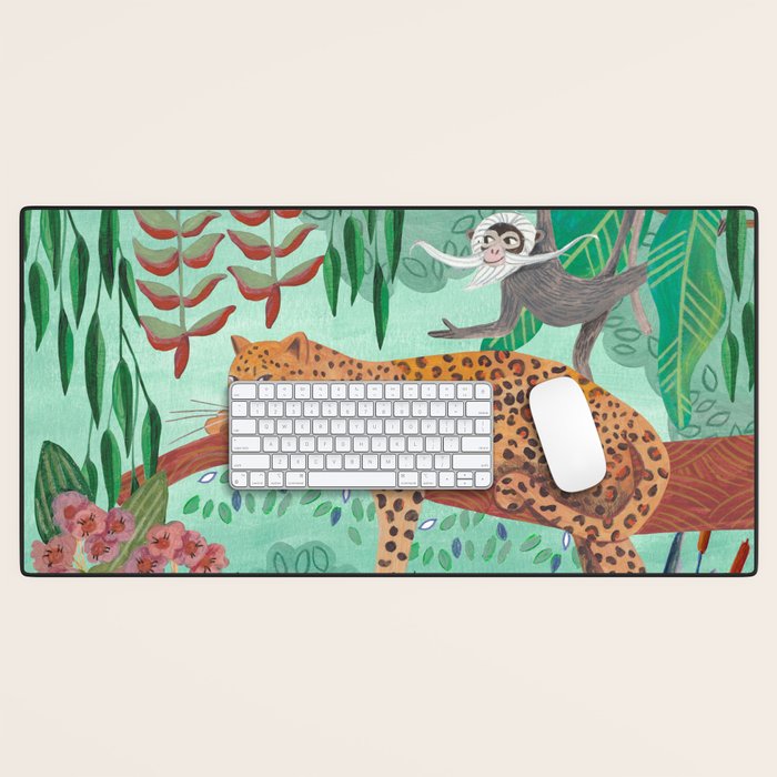 Leopard in the jungle Desk Mat Gallery Image 1