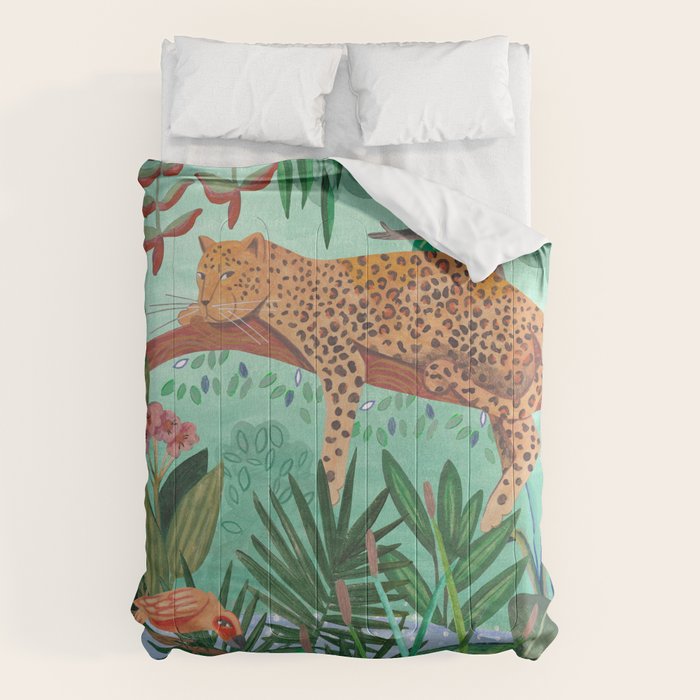 Leopard in the jungle Comforter Gallery Image 6